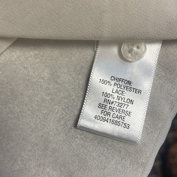 Cream chiffon blouse - Picture 5 of 6